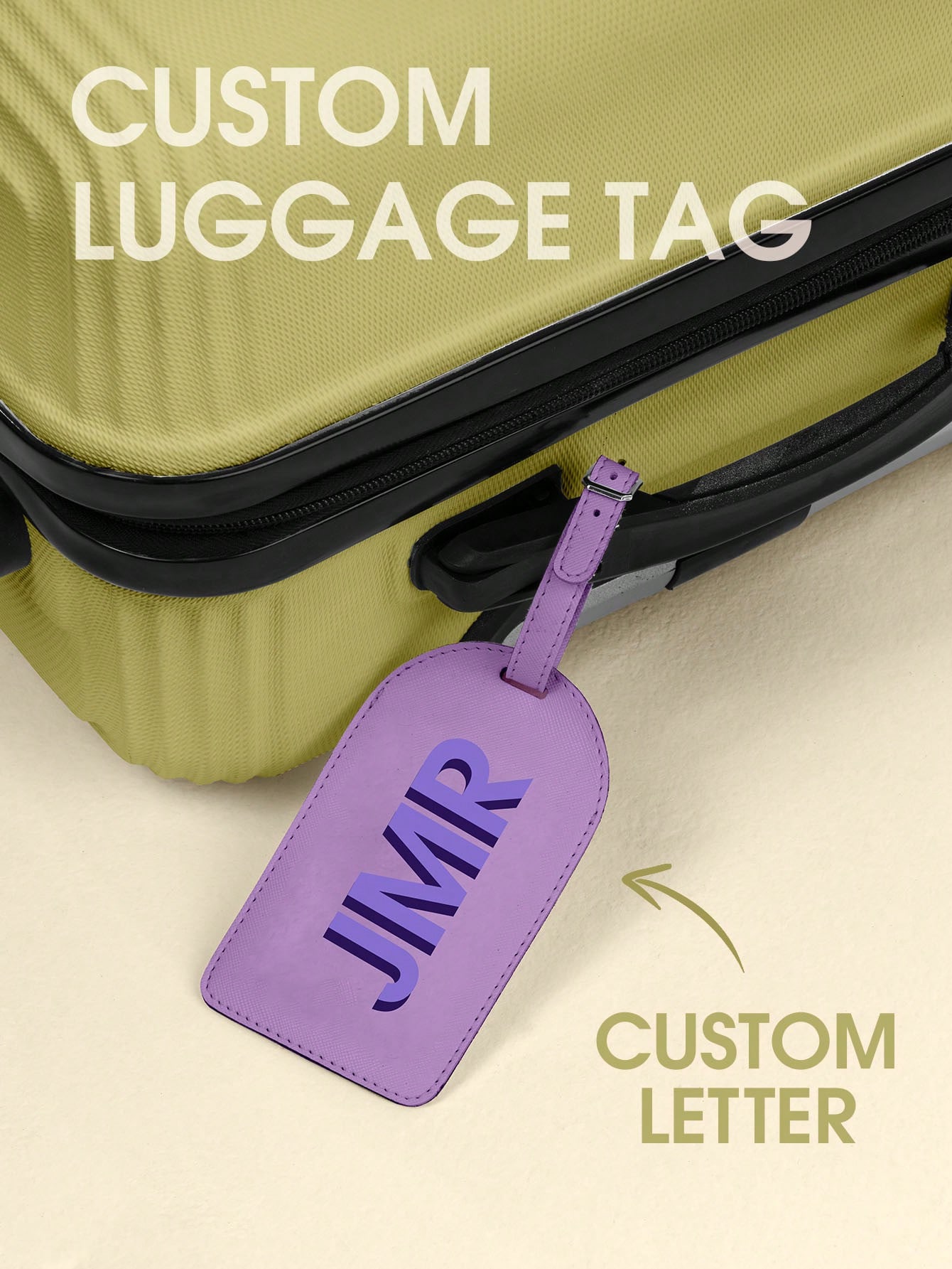 Travel Accessories Bag - Tag Bagasi Inisial Pribadi Huruf Kustom