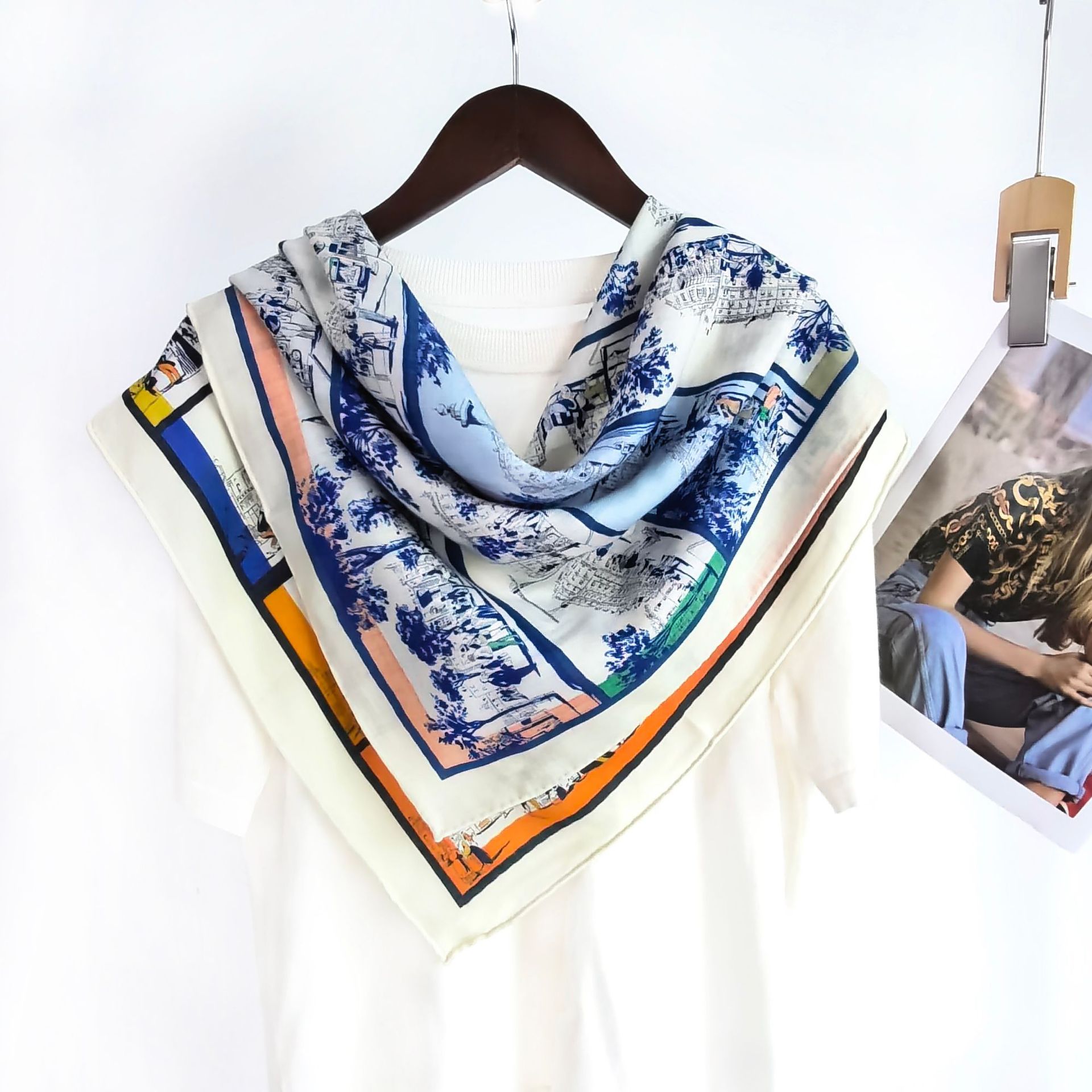 Travel Accessories Brand - 70% Wol 30% Sutra, Syal Wanita,