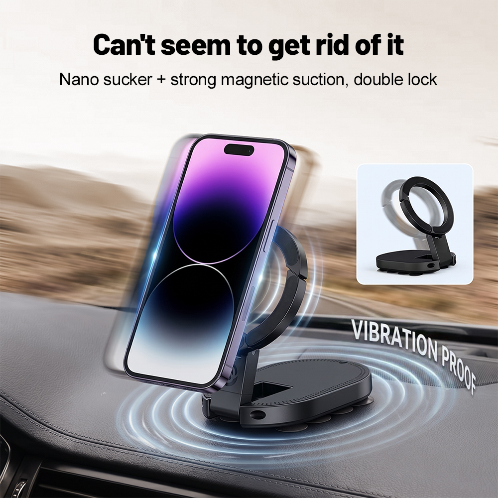 Travel Accessories Car - 360 ° Penyangga Ponsel Magnetik 3-in-1