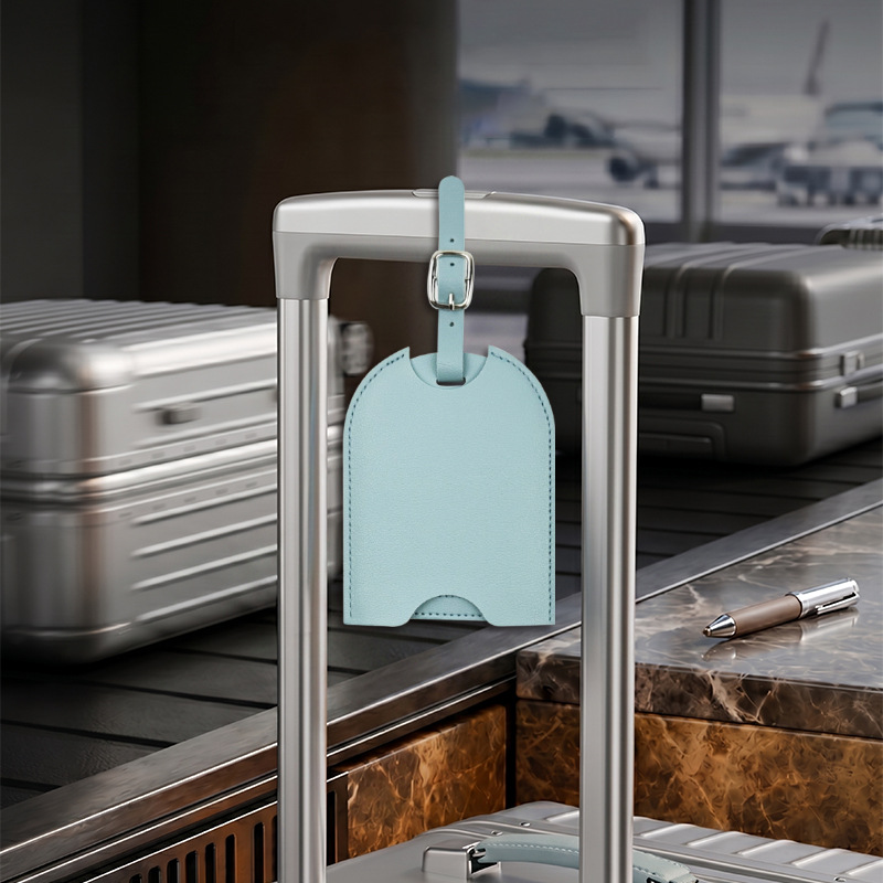 Travel Accessories Bag For Men - Tag Bagasi Kulit PU Lucu untuk