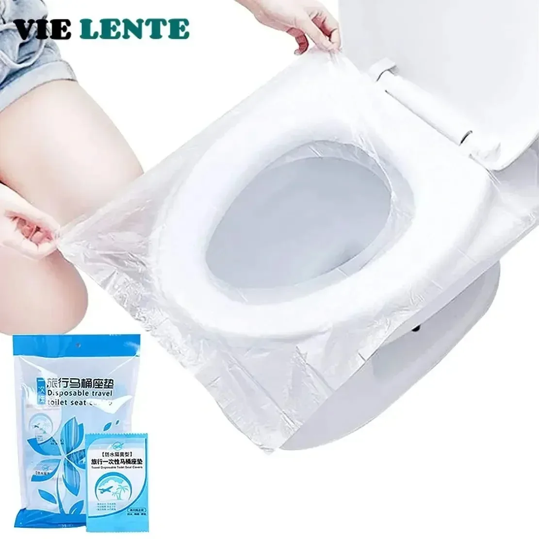 Travel Accessories Gadget - 10/50 buah penutup kursi Toilet plastik