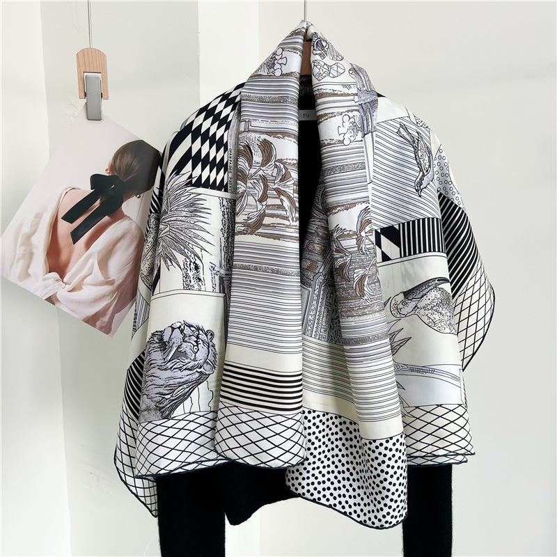 Travel Accessories Brand - Syal Sutra Besar Bermerek Desainer dengan