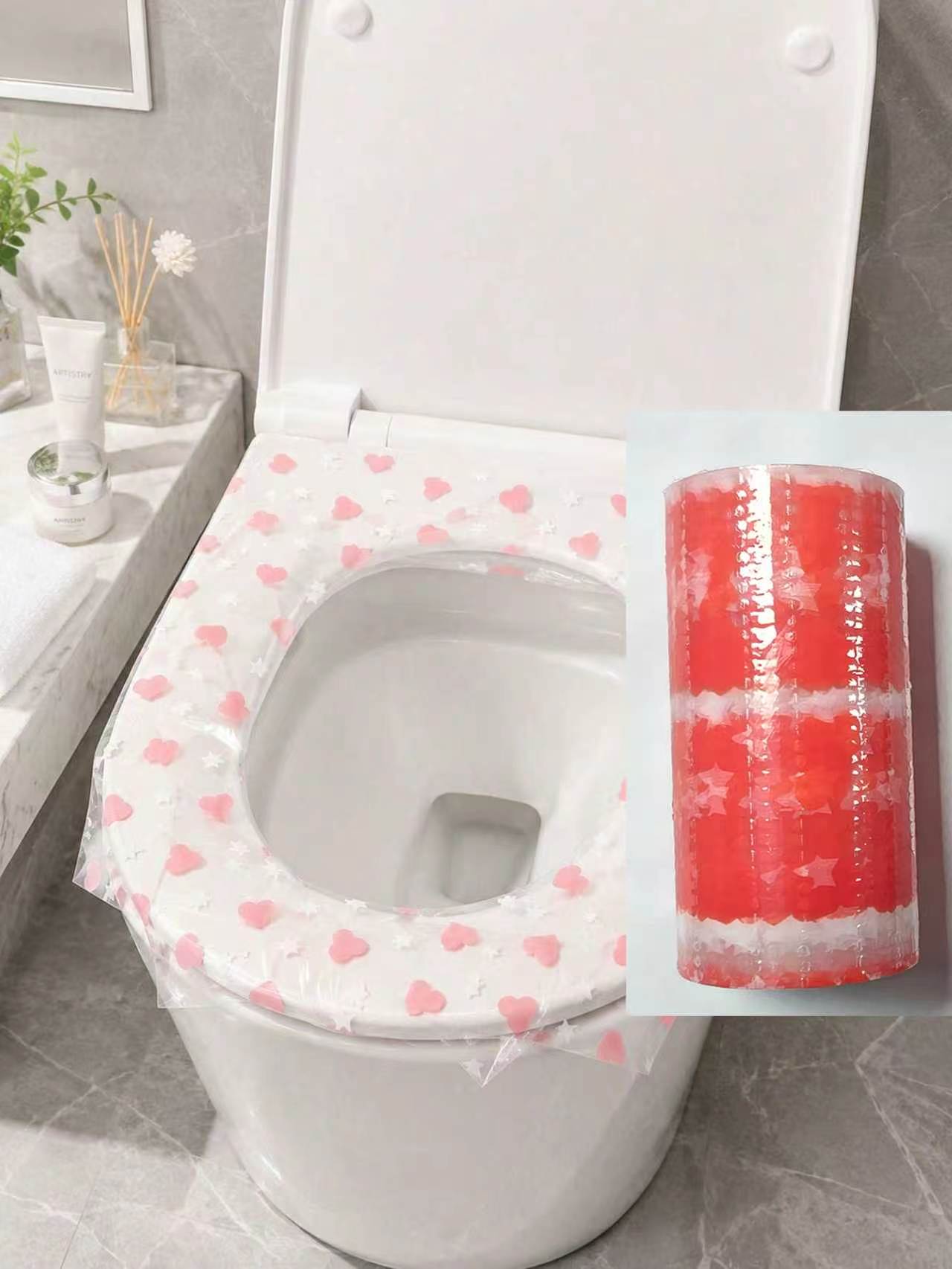 Travel Accessories Gadget - 133 buah/rol penutup dudukan toilet sekali