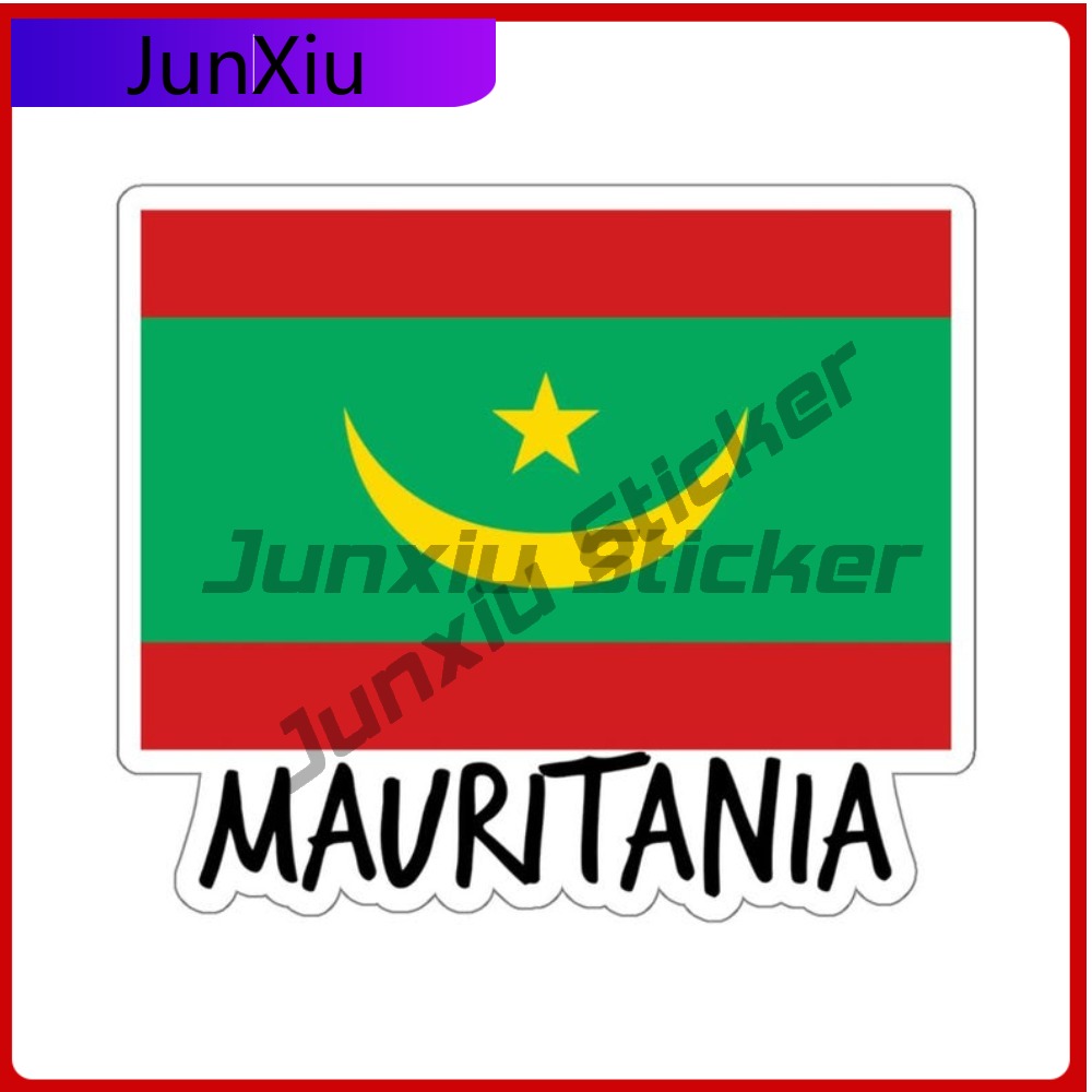 Travel Accessories Car - Stiker Perjalanan Bendera Mauritania Stiker Aksesori