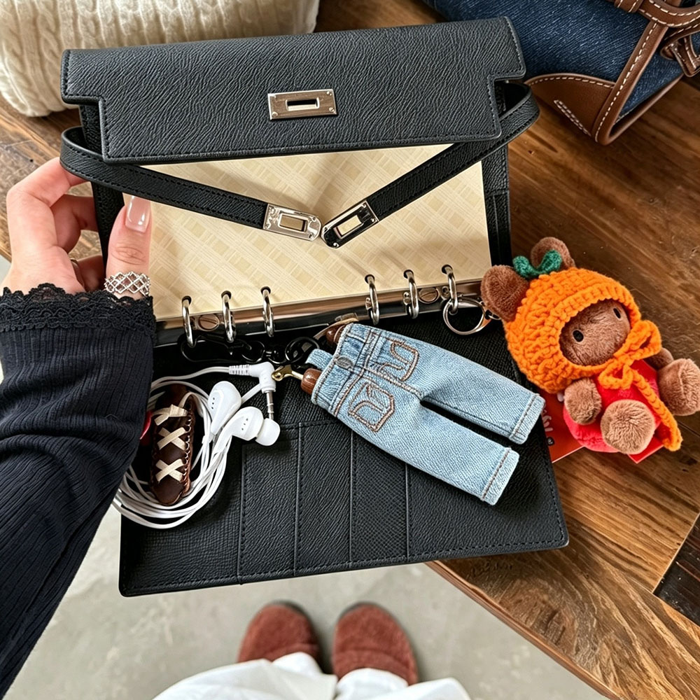 Tempat Pensil Kain Denim Mini  - Travel Notebook Journal ulasan dan harga