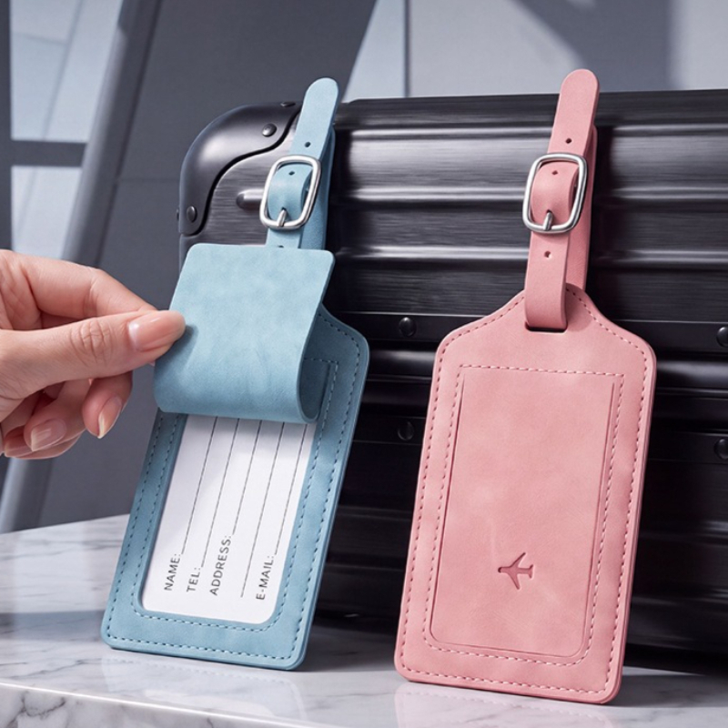 1 buah label bagasi kulit PU u - Travel Accessories Bag For Men ulasan dan harga
