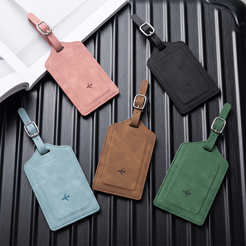 1 buah label bagasi kulit PU u - Travel Accessories Bag For Men ulasan dan harga
