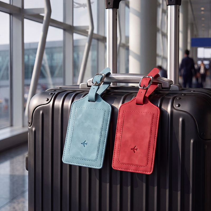 1 buah label bagasi kulit PU u - Travel Accessories Bag For Men ulasan dan harga